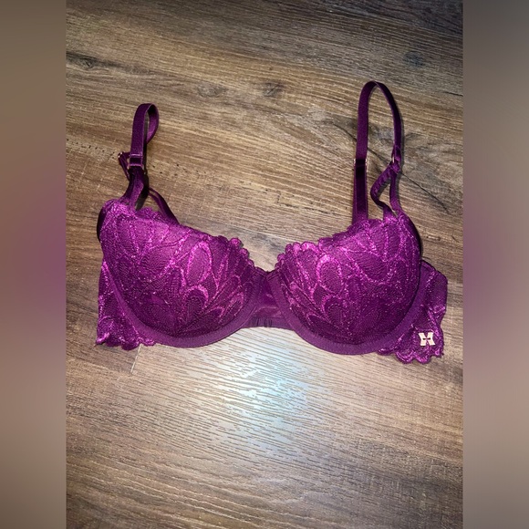 NWOT Savage X Fenty Lightly Lined Lace Purple Bra - Picture 1 of 7